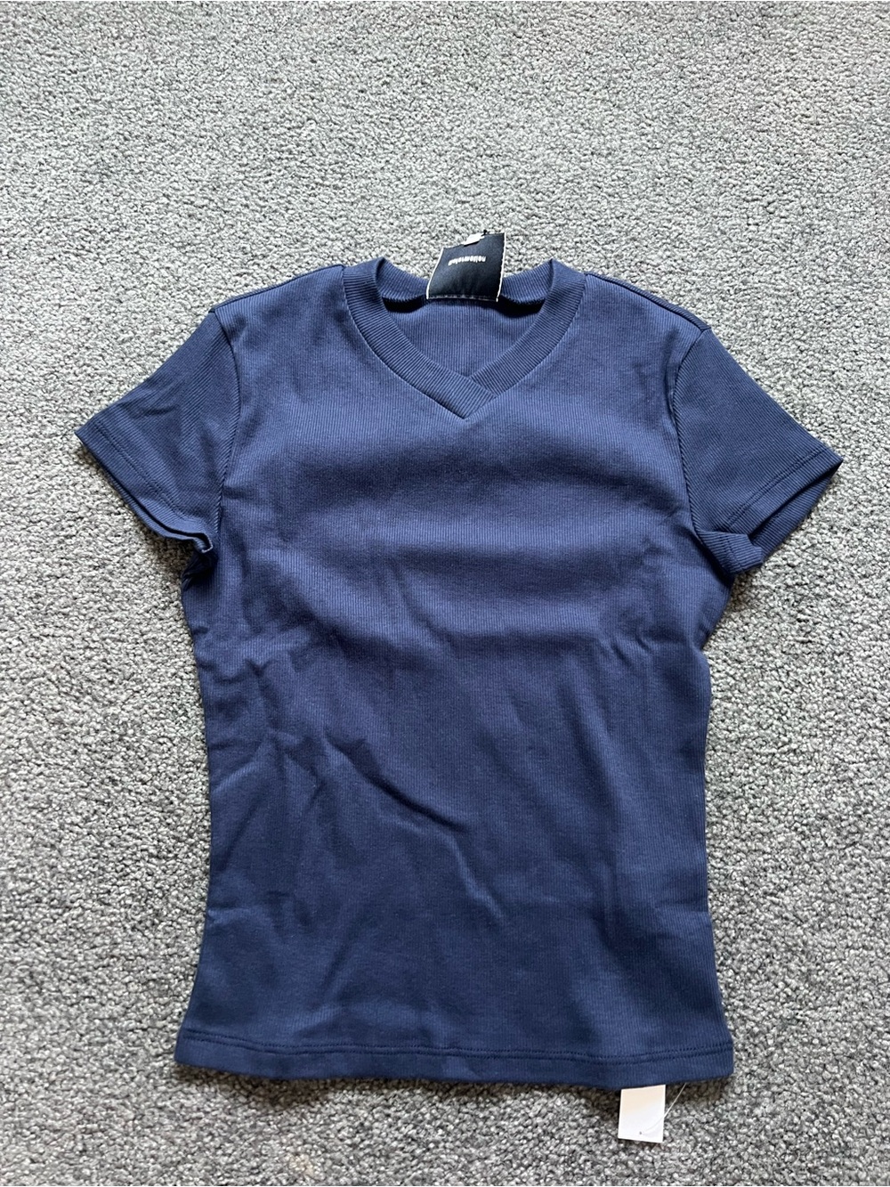 Reformation Midnight Blue V‑Neck Tee